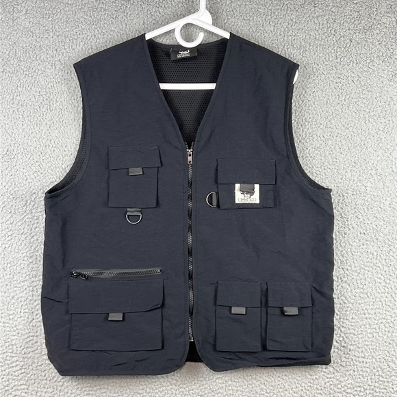 G59 Tactical Vest Mens size Medium Black Camo Skull Full Zip